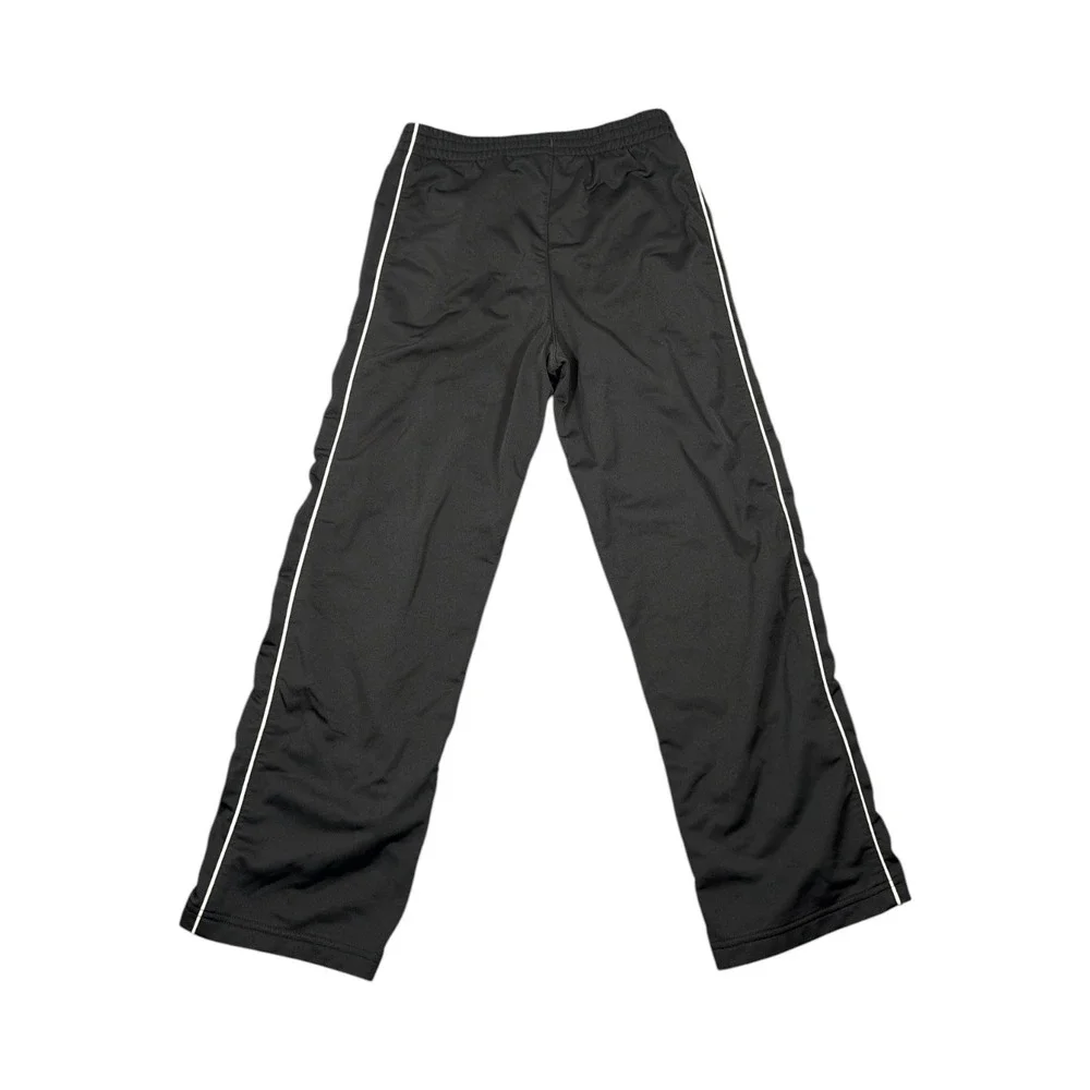 Nike Black Track Pants White Piping Swoosh Logo Athletic Joggers Size Boy Medium